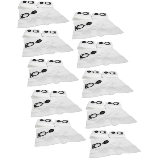 100x Vacuum Cleaner Bag compatible with Hitachi rnt 1225 Vacuum Cleaner - Microfleece, 66.4 cm x 39.6 cm, White - Vhbw