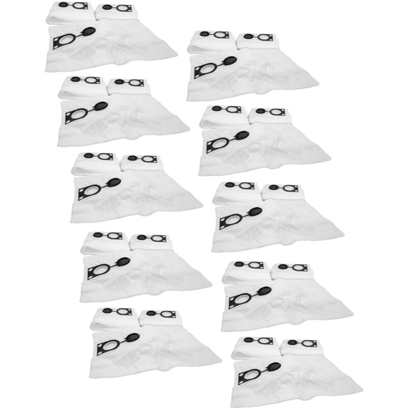 100x Vacuum Cleaner Bag compatible with aeg rse 1400 Vacuum Cleaner - Microfleece, 66.4 cm x 39.6 cm, White - Vhbw
