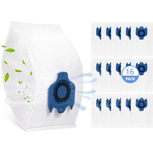 Coavas - 16 Pack Vacuum Cleaner For Miele Gn Airclean 3d Efficiency Dust Bags Replace for Miele Hoover Bags Classic C1, Complete C2 C3, S227 S240,