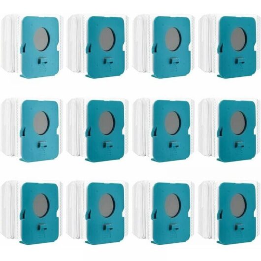 Cyslmuk - 12 Pieces Clean Station Dust Bags for Samsung Bespoke Jet VCA-ADB95,VS20A95923W, Vacuum Cleaner Replacement Bags, Vacuum Cleaner Bags,