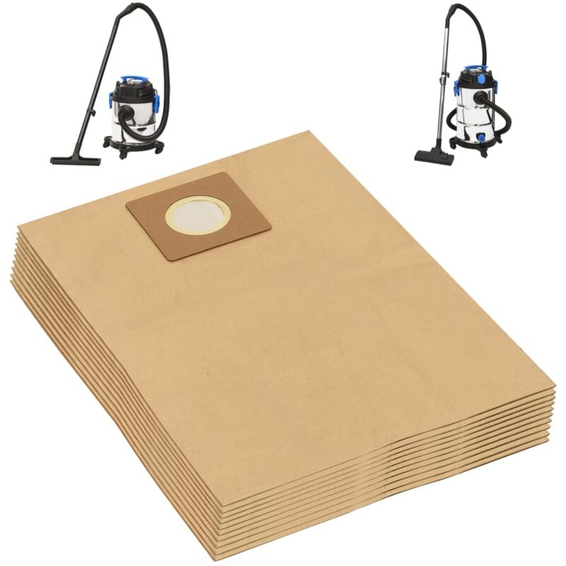 Vidaxl - Wet Dry Vacuum Cleaner Paper Bags 10 pcs Brown