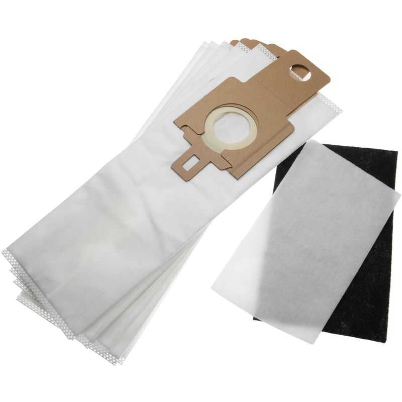 vhbw 6-Part Filter + Microfleece Bag Set compatible with Hoover BTU3520 001, BTU3522 001, BTU3525001, BTU3526001 Vacuum Cleaner