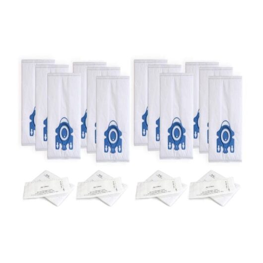 Ymyny - 12 vacuum cleaner replacement bags 4 filter sets for Miele HyClean 3D Efficiency gn Classic C1