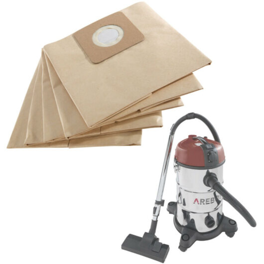 5x Vacuum Cleaner Bag Suitable for Industrial Vacuum Cleaner 2300W - Arebos