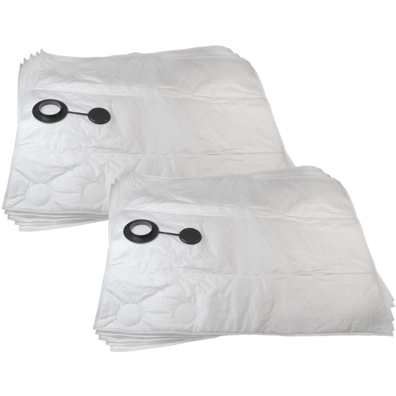 10 microfleece Dust Bags compatible with Nilfisk / Alto Attix 751-11, Attix 751-21, Attix 761-21 xc Vacuum Cleaner, 88,2cm x 62cm, White - Vhbw