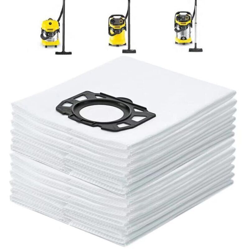 10 Bags for Karcher WD4 WD5 WD5P WD6 Premium MV4 MV5 MV6 KFI 487 2.863-006.0 2.863-005.0 KFI 4410 Vacuum Cleaner Dust Bag Filter
