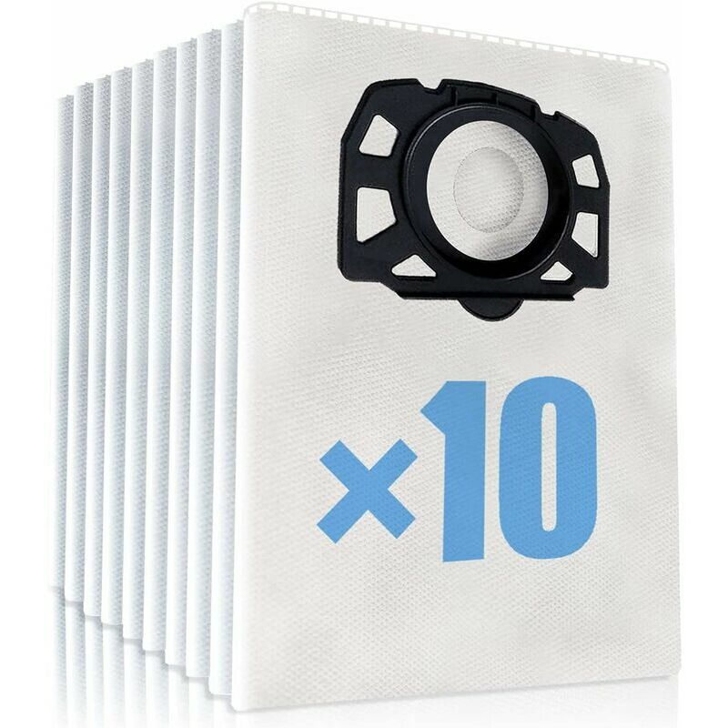 10 Karcher vacuum cleaner bags WD4 WD5 WD6 filter bag, MV4 MV5 MV6 vacuum cleaner bags, Karcher 2.863-006.0 wadding filter vacuum cleaner bag - 10