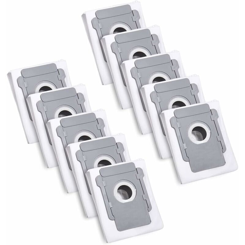 10 Vacuum Cleaner Bags for iRobot Roomba i7 i7+ i3 i3+ i4 i4+ i6 i6+ j7 j7+ i8 i8+S9 S9+ E5 E6 E7 Clean Base, Replacement Dust Bag Accessory for