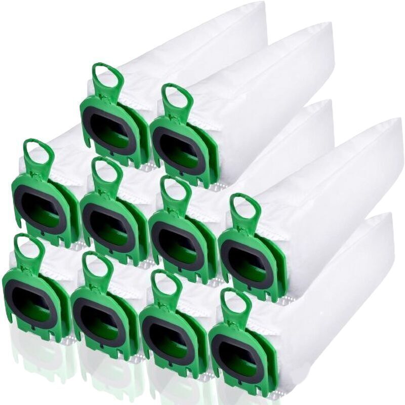 10 bags for Vorwerk Folletto VB100 VB 100 FP100 FP 100 vacuum cleaner, replacement dust bag set, bags for Vorwerk vacuum cleaner
