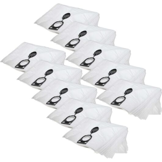 100x Vacuum Cleaner Bag compatible with Starmix isp iPulse ARDL1435EWS, isp iPulse ARDL-1635 ew Vacuum Cleaner, 43 cm x 32 cm, White - Vhbw