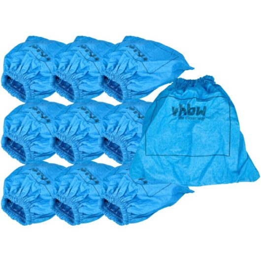 10x Textile Filter compatible with Kärcher nt 27/1 me, nt 27/1 me adv Vacuum Cleaner, Wet/Dry Vacuum Cleaner - Textile Bag, Washable, Blue - Vhbw