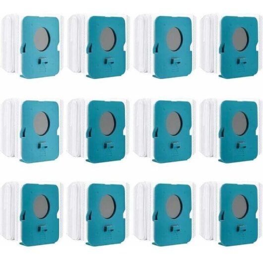 12 Pieces Clean Station Dust Bags for Samsung Bespoke Jet VCA-ADB95, VS20A95923W, Replacement Vacuum Cleaner Bags, Vacuum Cleaner Bags, Vacuum