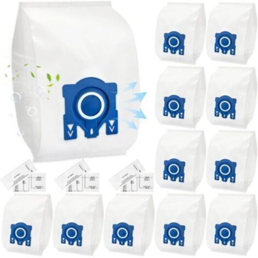 12 Vacuum Cleaner Bags for Complete C2 Complete C3, S227, S400, S600, S812, S2000, S5000, and S8000 Series Vacuum Cleaner Bags, High Efficiency Bags