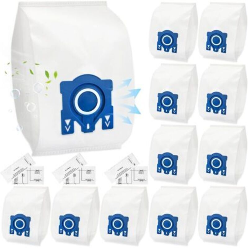 12 Vacuum Cleaner Bags for Complete C2 Complete C3, S227, S400, S600, S812, S2000, S5000, and S8000 Series Vacuum Cleaner Bags, High Efficiency Bags