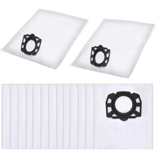 15 Pcs Vacuum Cleaner Bags, Compatible with Karcher Vacuum Cleaner Bags WD2 Plus, Karcher WD 3, WD 3 Battery, KWD 1, KWD 2, KWD 3, MV 3, SE4001,