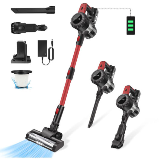 Dayplus - Cordless Stick Vacuum Cleaner 6000W 40Kpa Pet Hair Carpet Hard Floor Lightweight