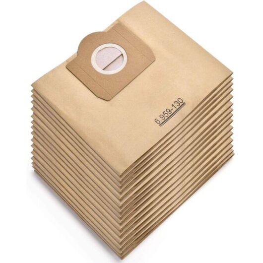 Never used] Pack of 15 vacuum cleaner bags for Karcher 6.959-130.0 WD3 WD3P MV3 replacement paper filter bags for wet and dry vacuum cleaners, bags
