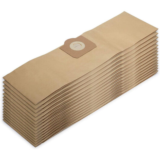 Pack of 10 Bags for Karcher WD3 Premium WD3S WD3P 6.959-130.0 MV3 WD 3.200 6.904-051.0 A2504 A2604 Dust Paper Trash Bags Vacuum Cleaner