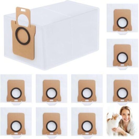 Pack of 10 Vacuum Cleaner Bags, Large Capacity 2.5 L Accessories, for Xiaomi X10/X20/L10/M40 Robot Vacuum