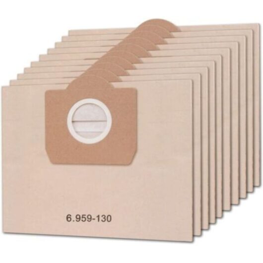 Pack of 10 Vacuum Cleaner Bags for Karcher 6.959-130.0 A2201 WD3 Filter Bags in Replacement Paper for Wet & Dry Vacuum Cleaner, Bag for Karcher WD3