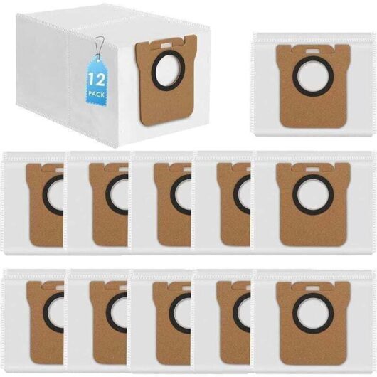 Pack of 12 vacuum cleaner bags for Dreame L10s Ultra / L10 Ultra / L20 Ultra / Xiaomi X10+ / Xiaomi X20+