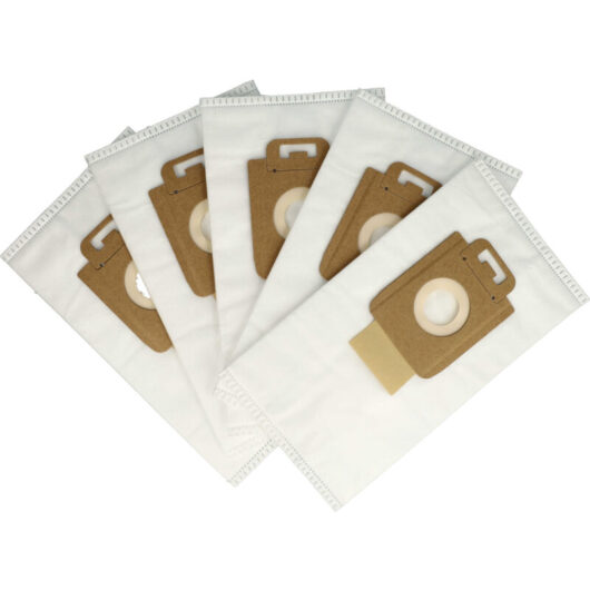 vhbw 5x Vacuum Cleaner Bag Replacement for Nilfisk 107407639, 128389187 for Vacuum Cleaner, 27.5 cm x 14.7 cm, White